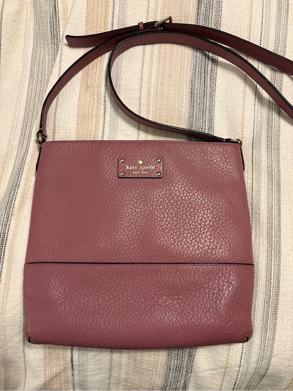 Kate Spade New York Light Purple Leather Crossbody Bag